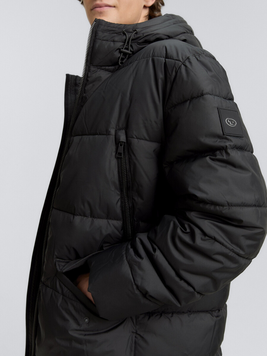 steppparka mit kapuze
