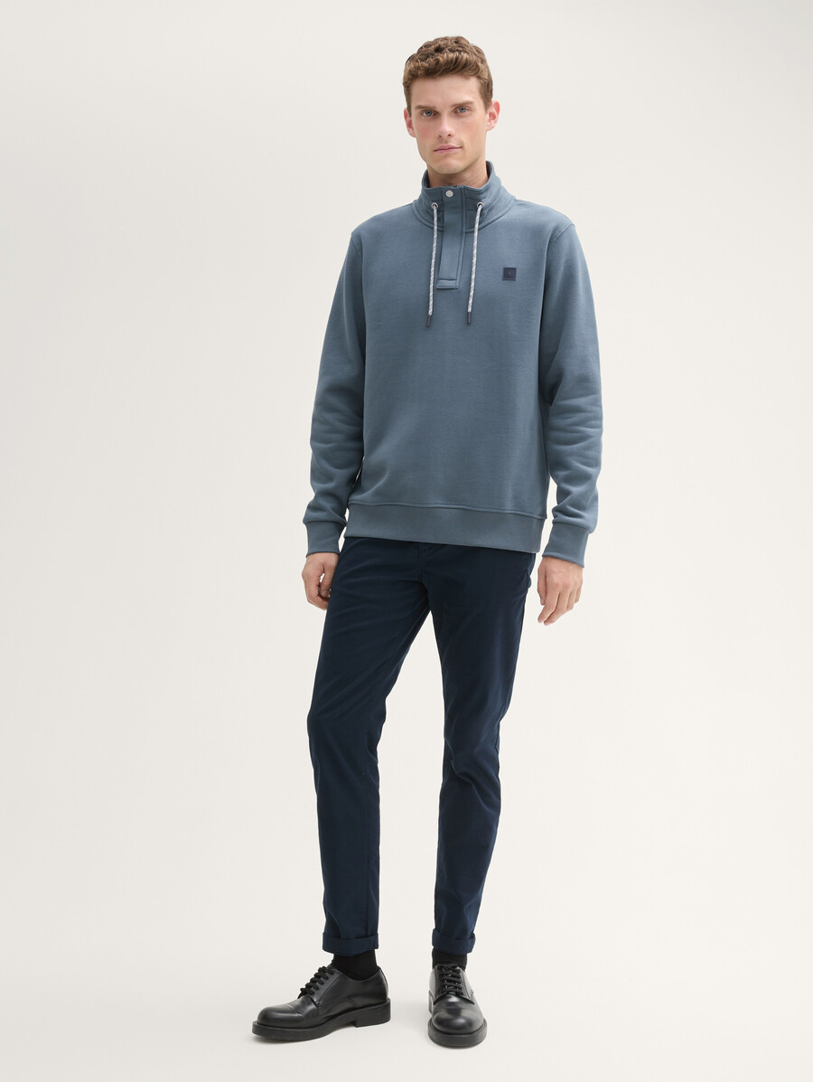troyer sweatshirt mit logo-aufnäher