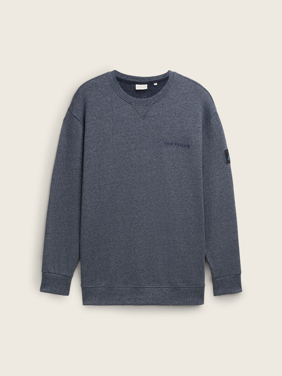 sweatshirt in Übergröße mit logodetails