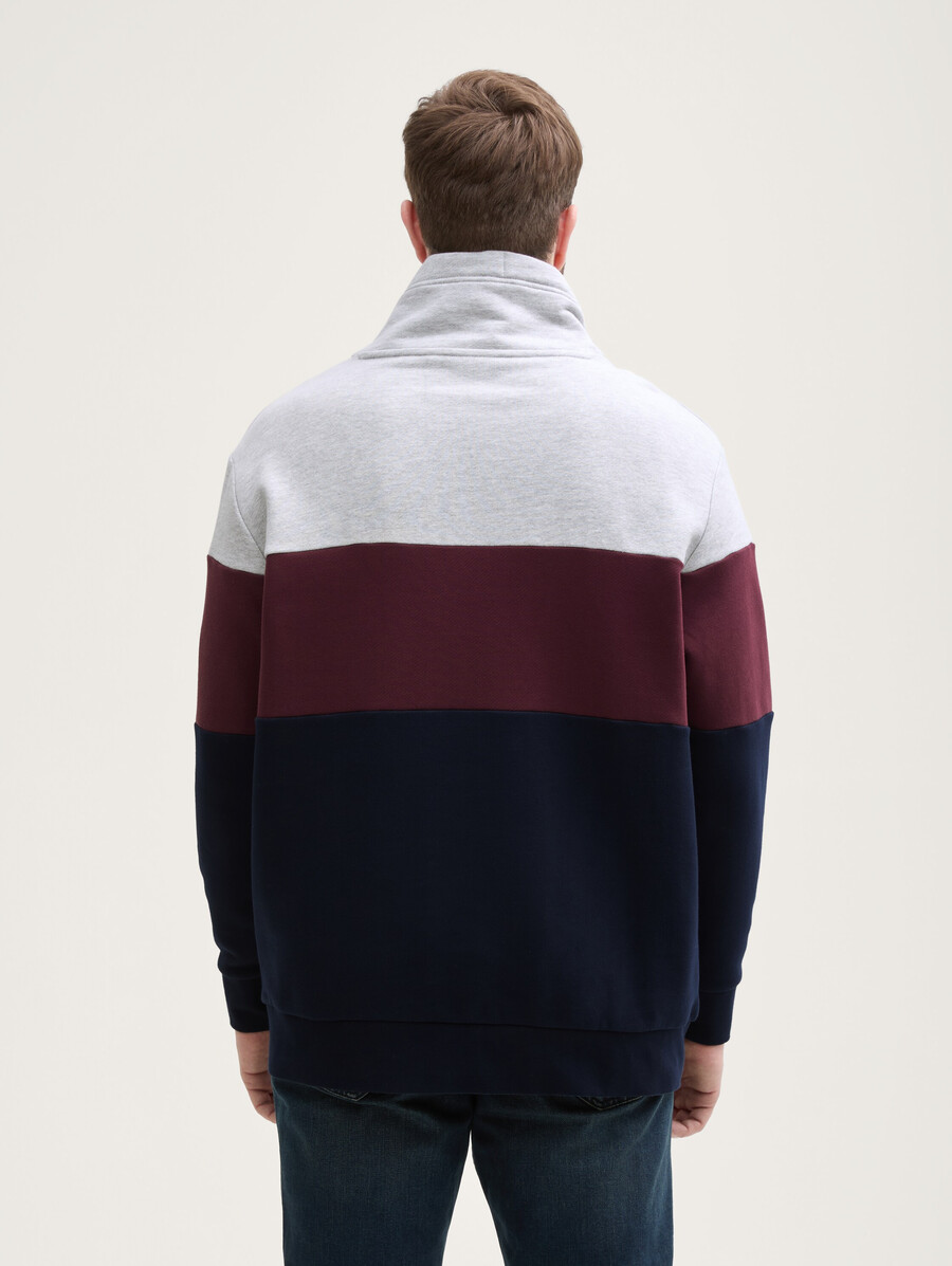 plus size – sweatshirt mit farbblockmuster