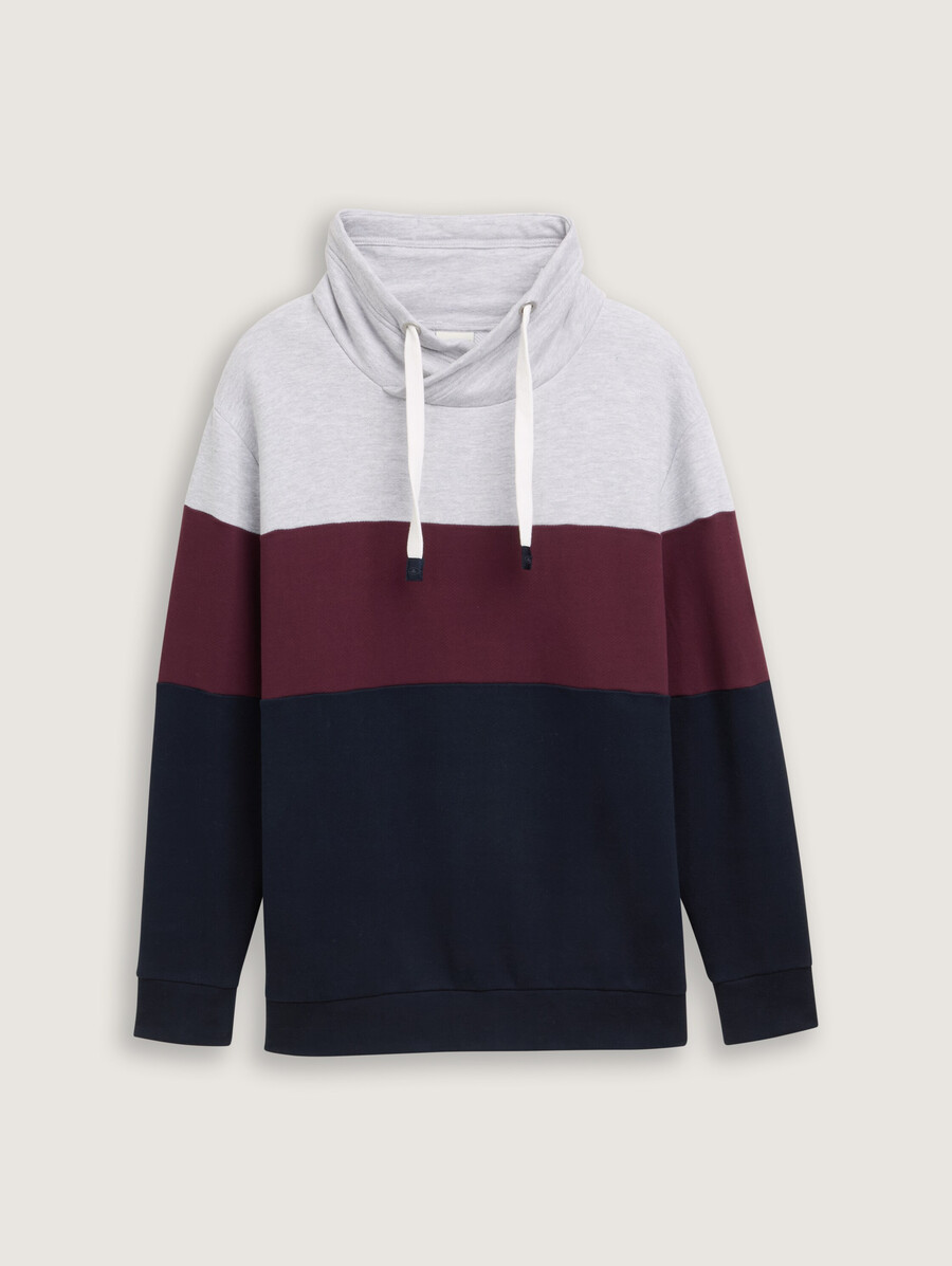 plus size – sweatshirt mit farbblockmuster