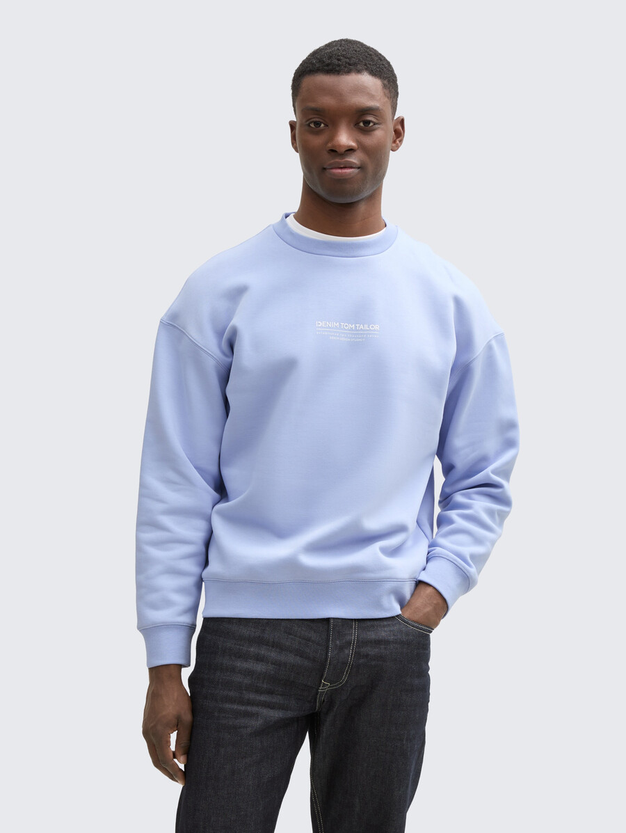 lässiges sweatshirt mit logoprint