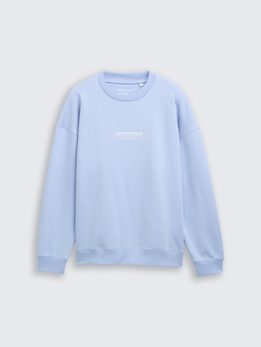 lässiges sweatshirt mit logoprint