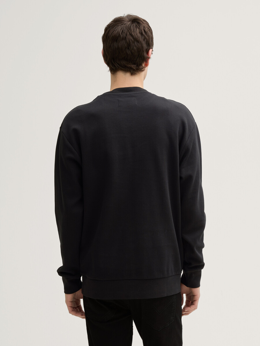 sweatshirt mit logo-etikett