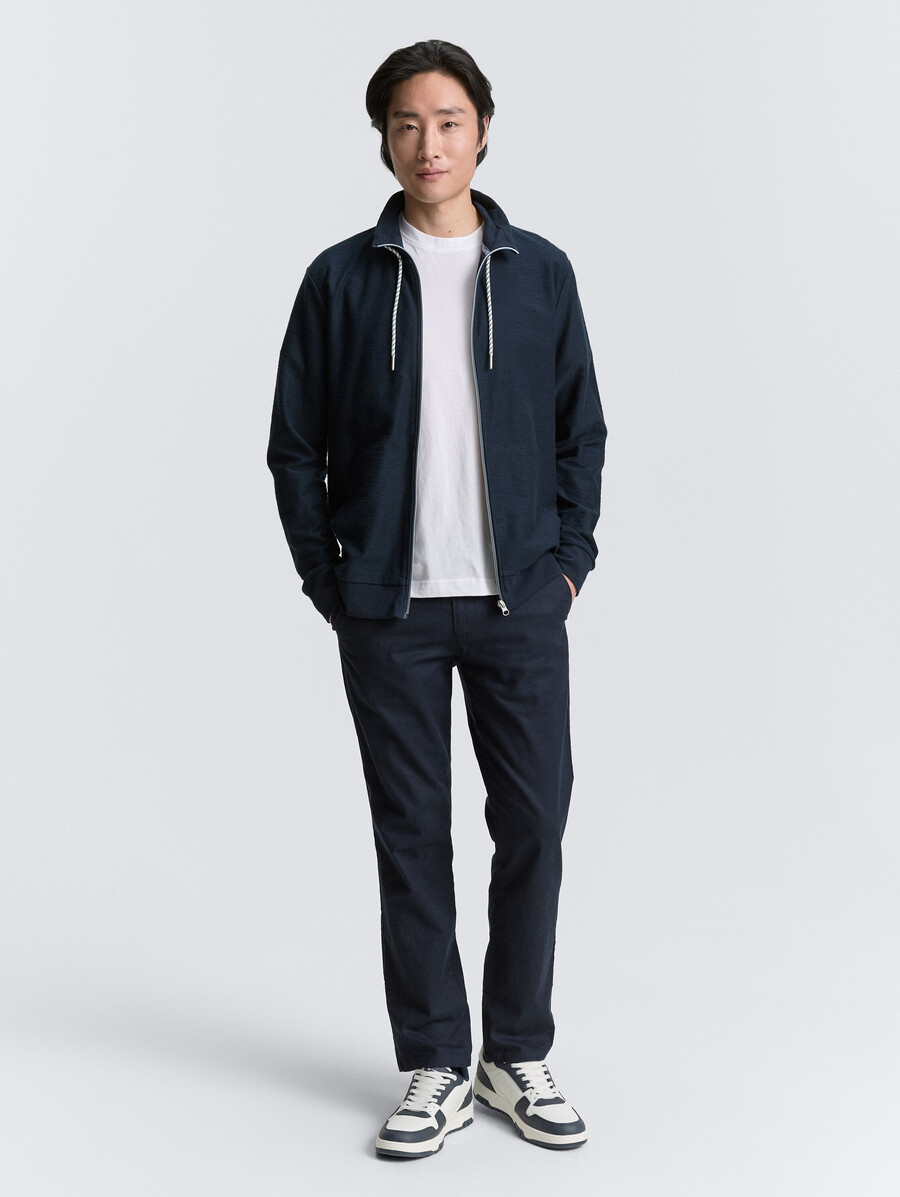 ultraleichte sweatjacke mit stehkragen