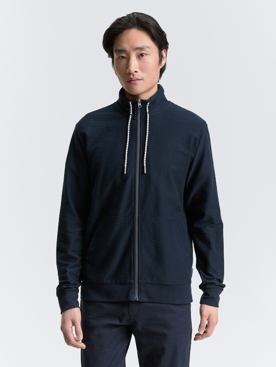 ultraleichte sweatjacke mit stehkragen