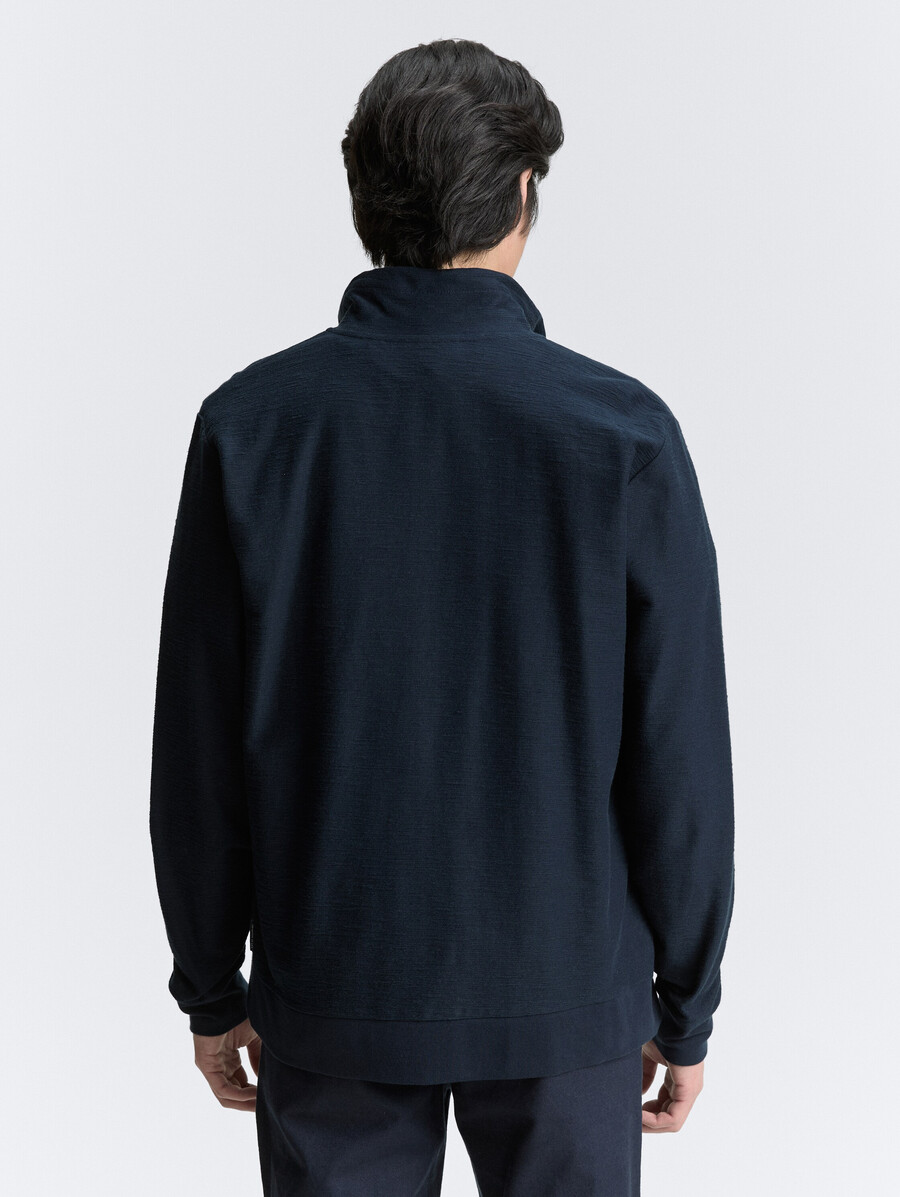 ultraleichte sweatjacke mit stehkragen