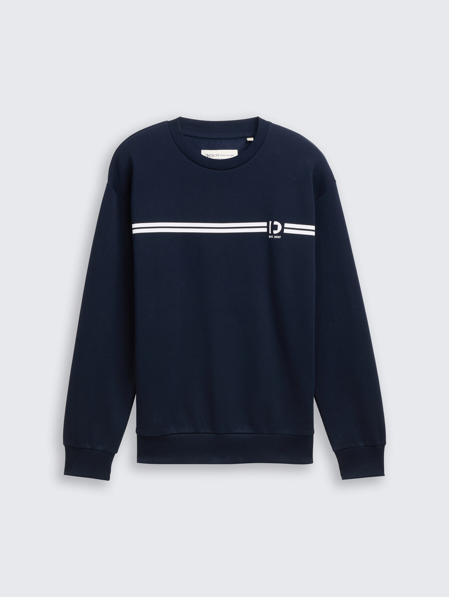 sweatshirt mit rundhalsausschnitt und aufdruck