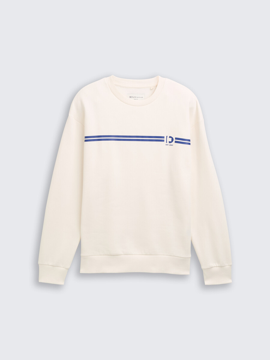 sweatshirt mit rundhalsausschnitt und aufdruck