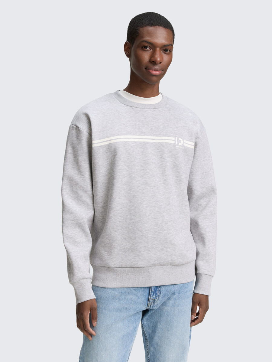 sweatshirt mit rundhalsausschnitt und aufdruck