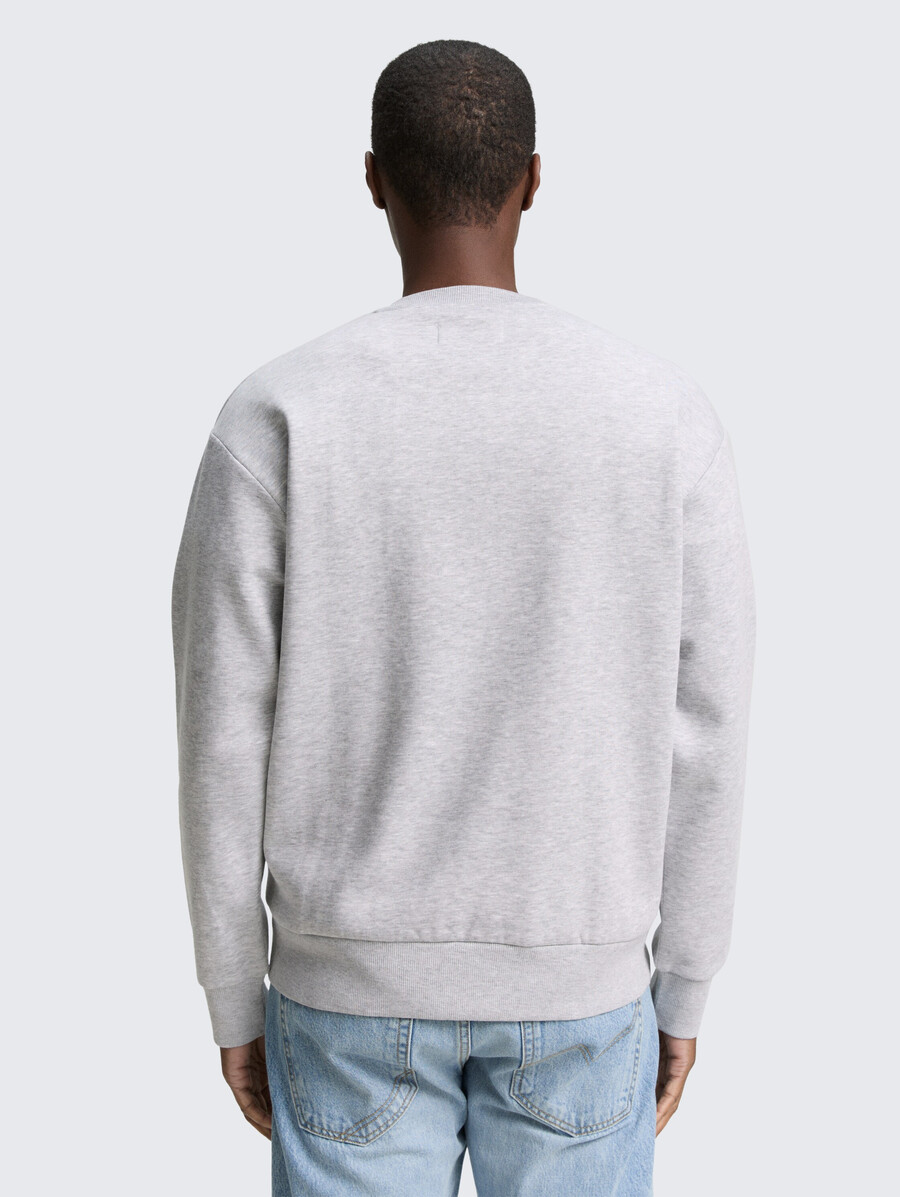sweatshirt mit rundhalsausschnitt und aufdruck