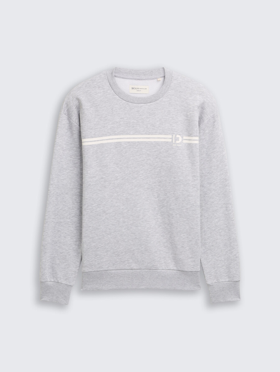 sweatshirt mit rundhalsausschnitt und aufdruck