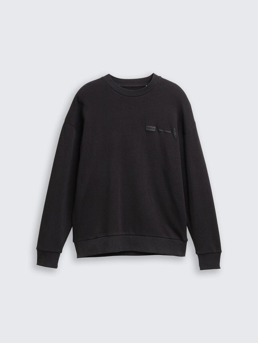 lässig geschnittenes sweatshirt mit rückendruck