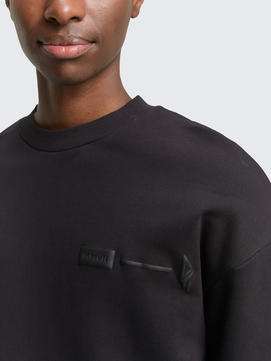 lässig geschnittenes sweatshirt mit rückendruck