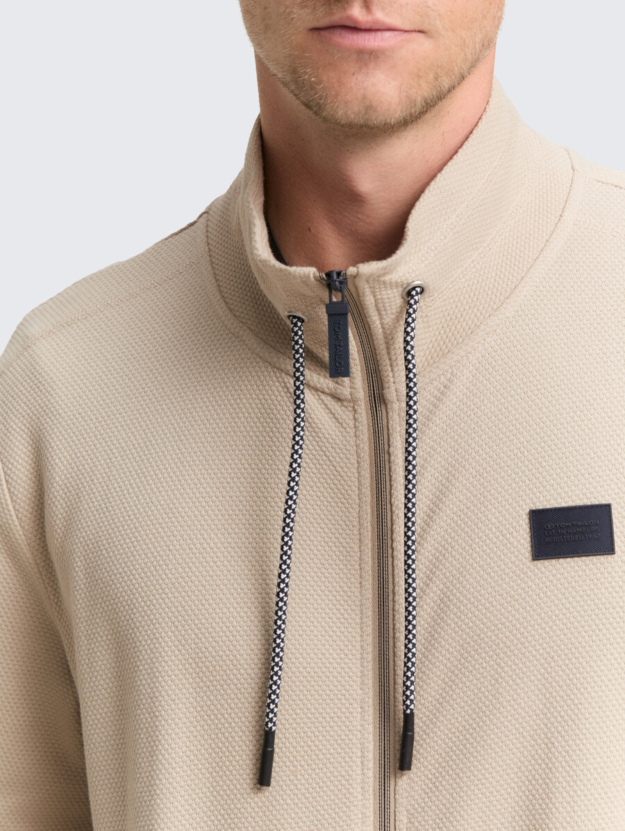 ultraleichte sweatjacke mit stehkragen