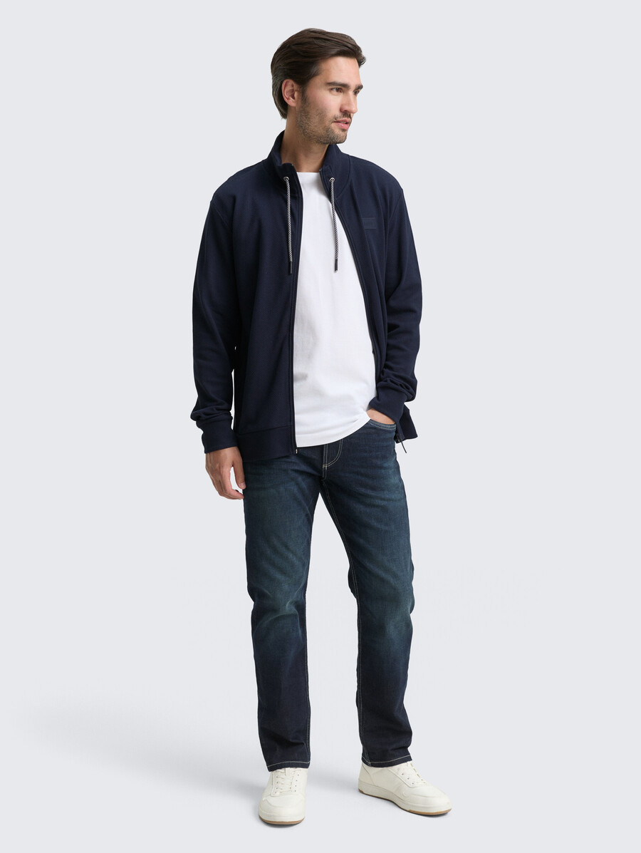 ultraleichte sweatjacke mit stehkragen