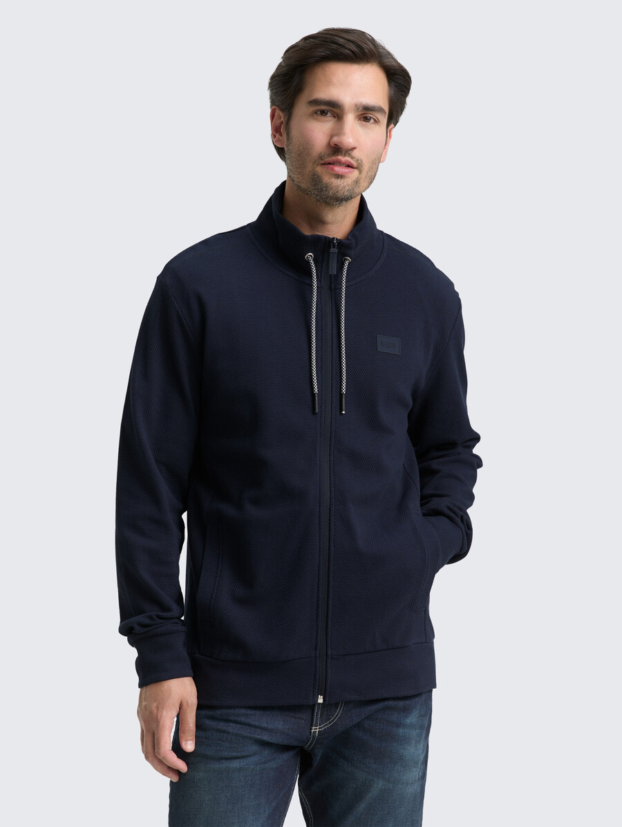 ultraleichte sweatjacke mit stehkragen
