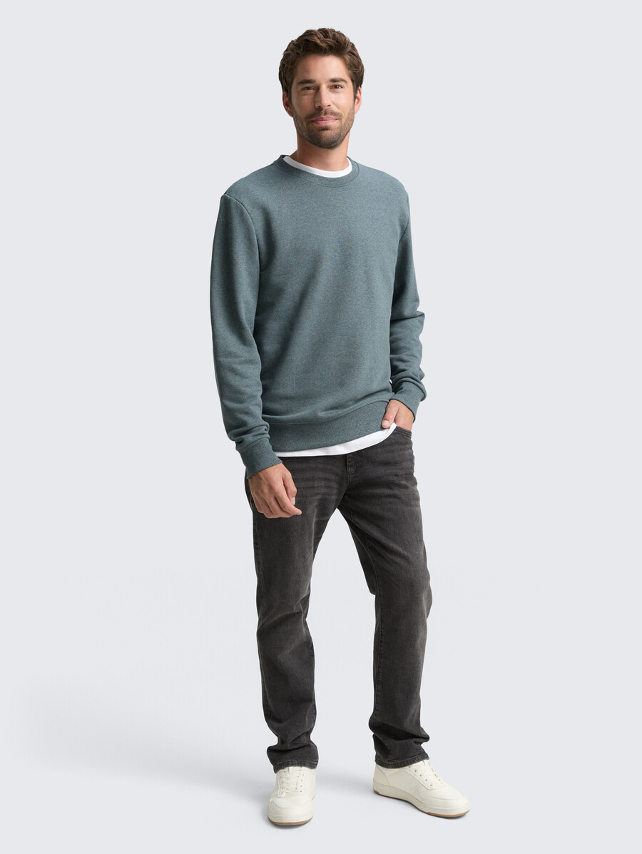 sweatshirt in melange-optik