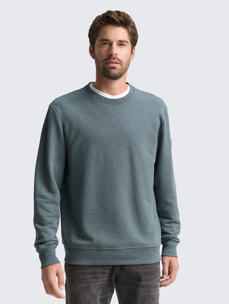 sweatshirt in melange-optik