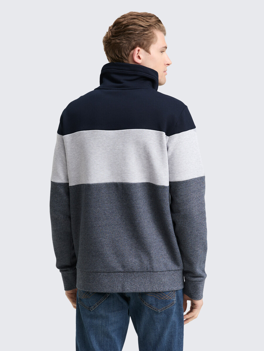 snood colour-block sweatshirt