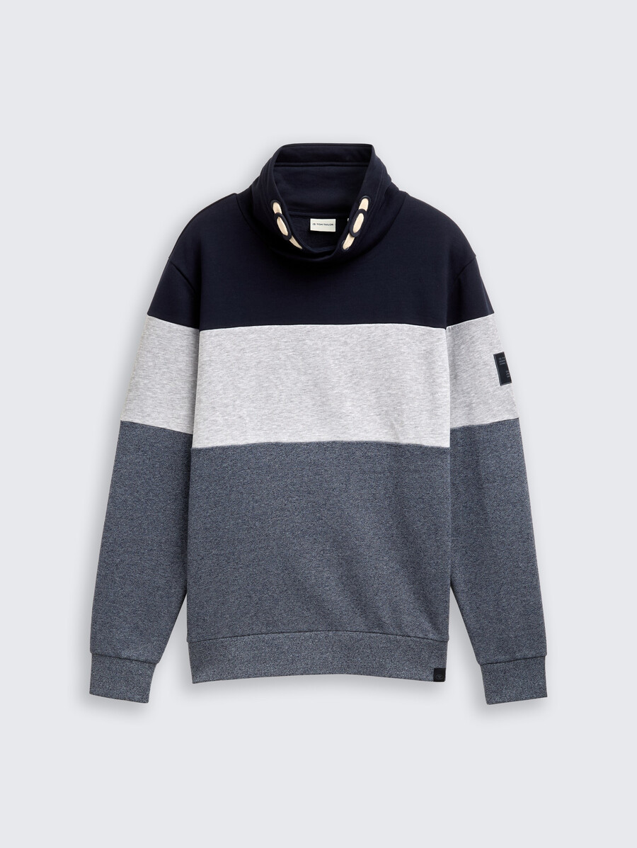 snood colour-block sweatshirt