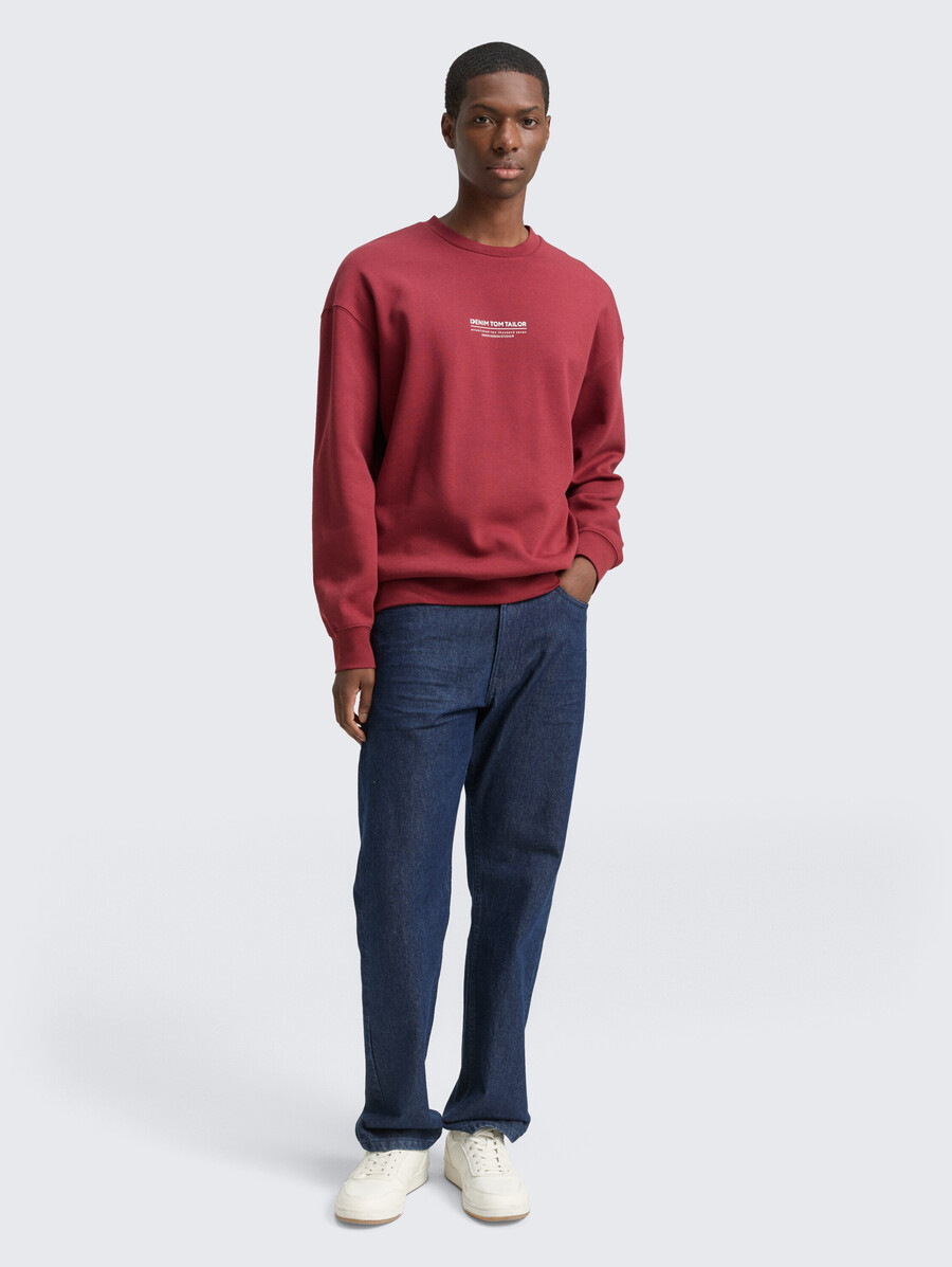 lässiges sweatshirt mit logoprint