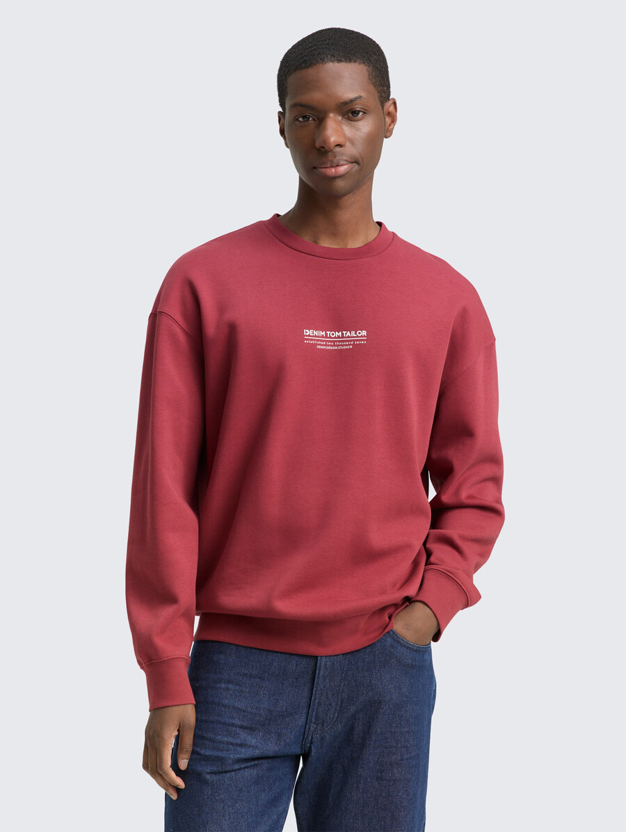 lässiges sweatshirt mit logoprint