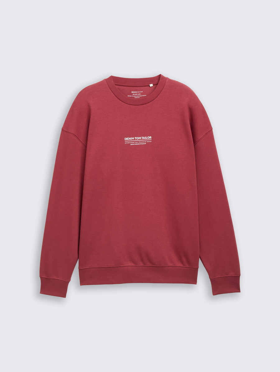 lässiges sweatshirt mit logoprint