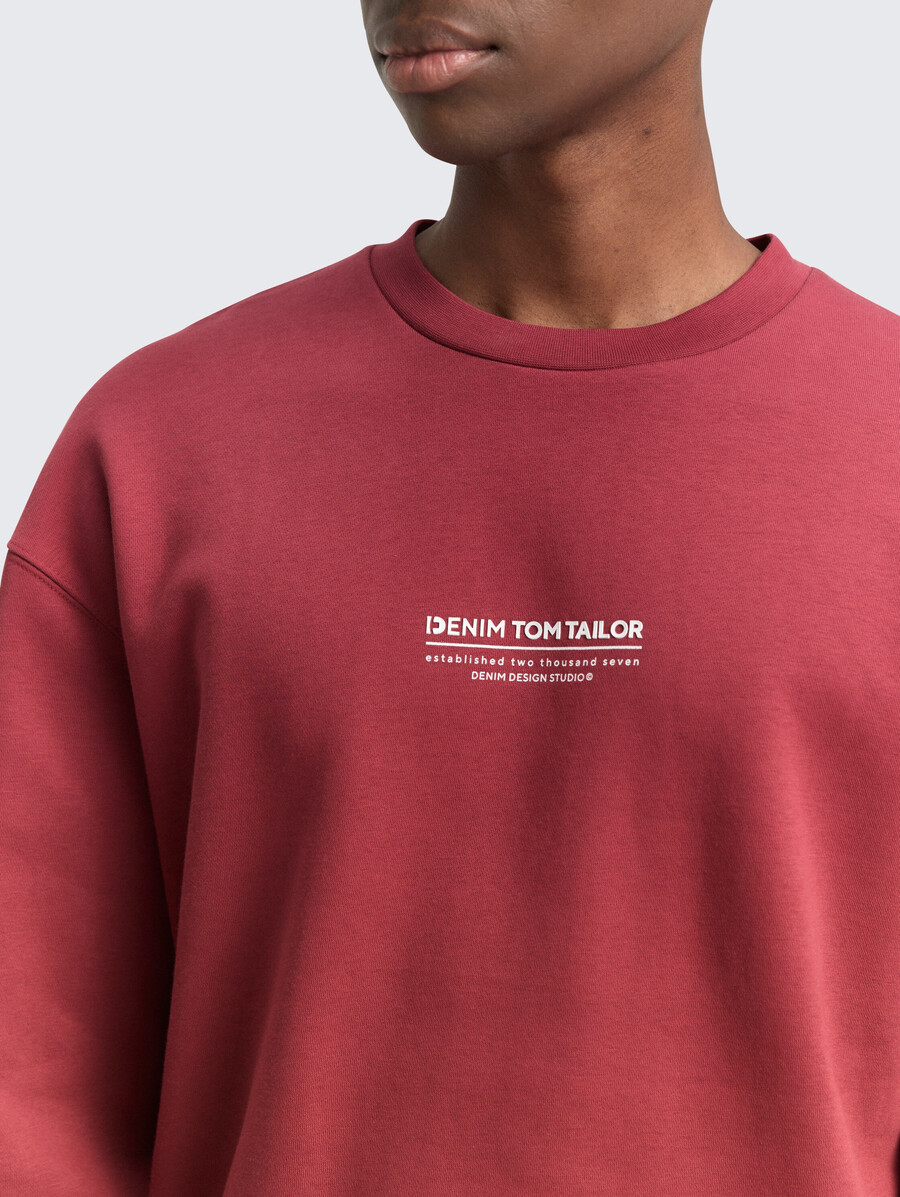lässiges sweatshirt mit logoprint