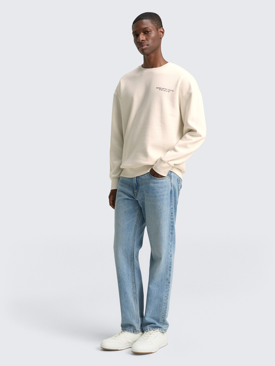 lässiges sweatshirt mit aufdruck