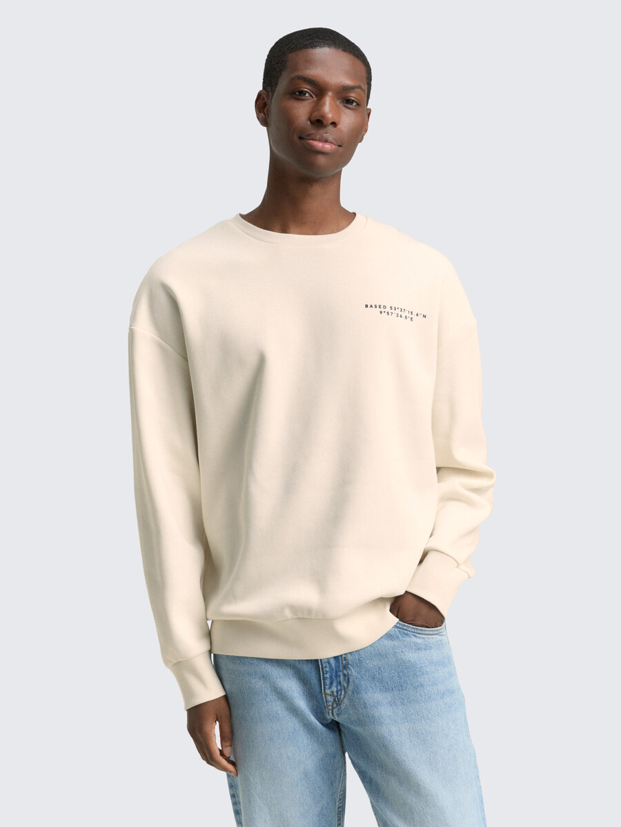 lässiges sweatshirt mit aufdruck