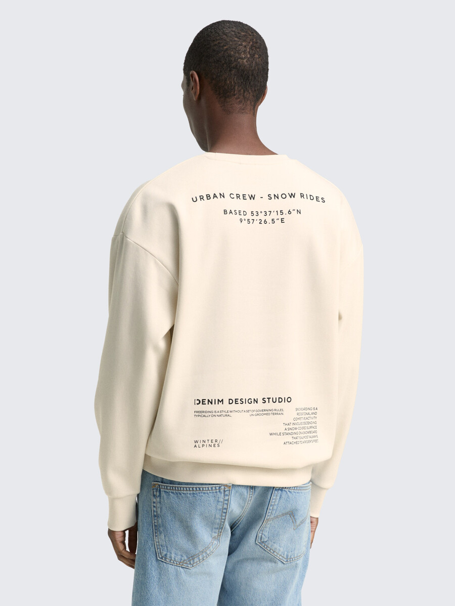 lässiges sweatshirt mit aufdruck