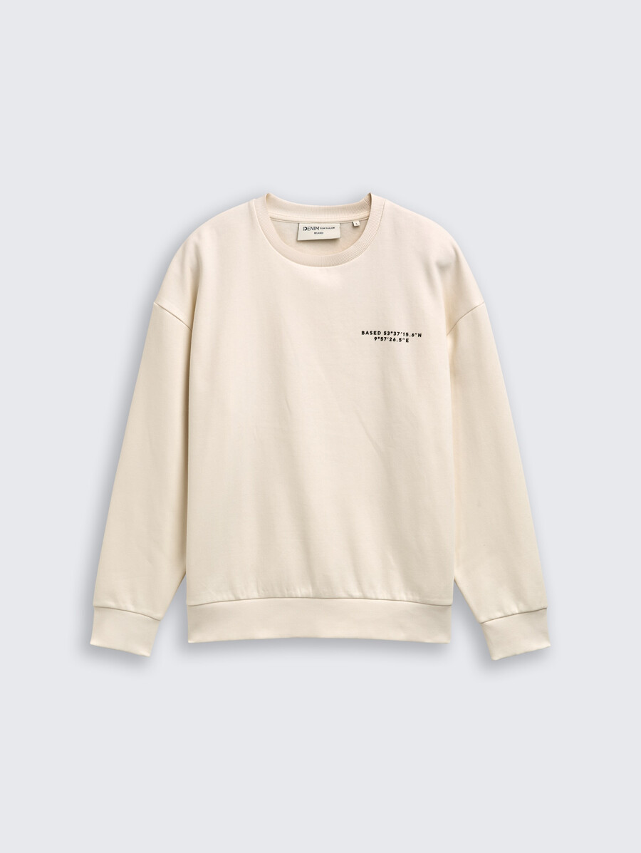 lässiges sweatshirt mit aufdruck