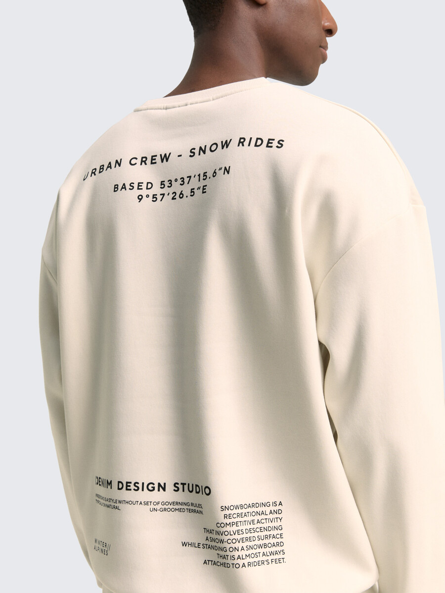 lässiges sweatshirt mit aufdruck