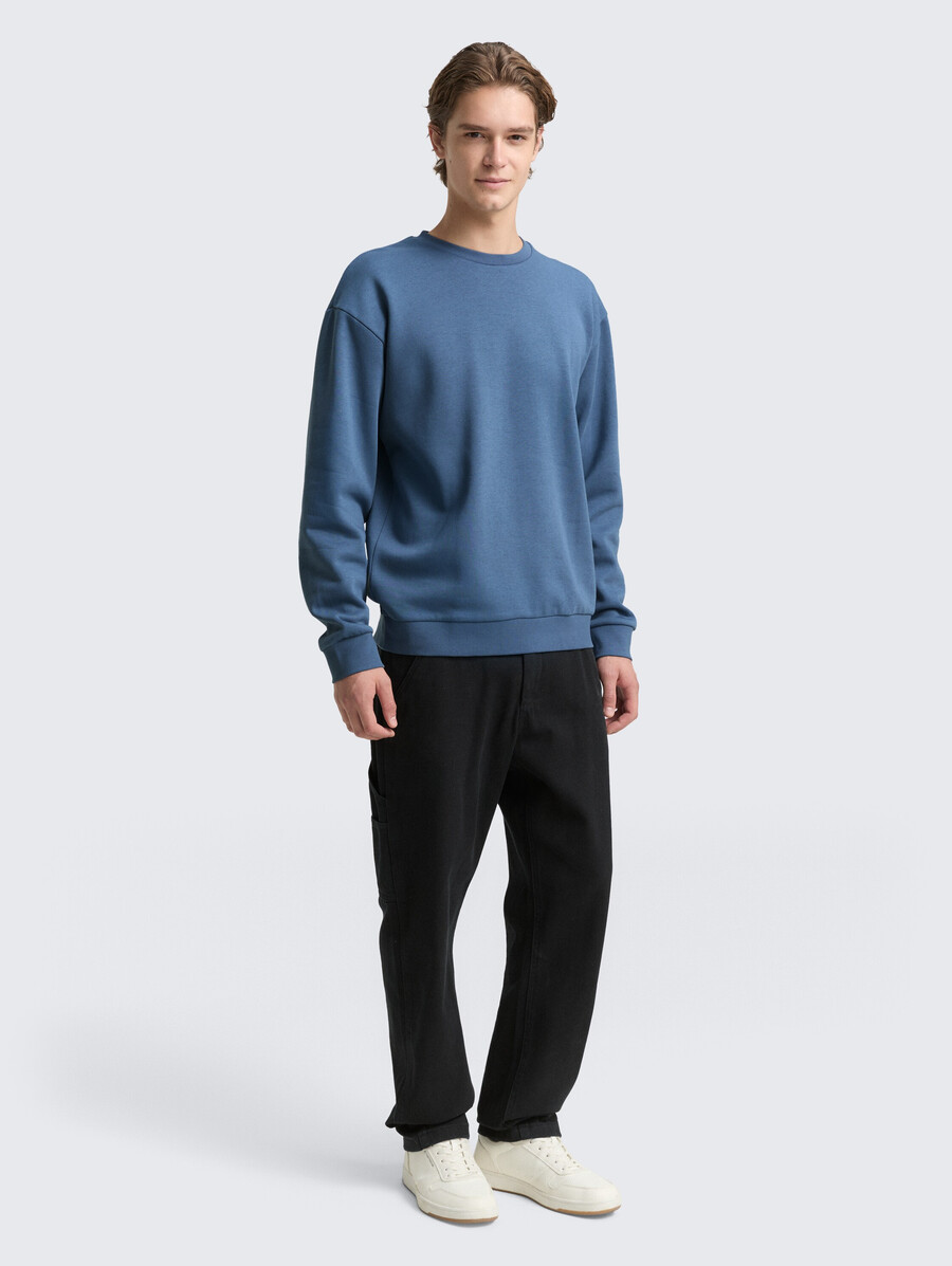 sweatshirt mit logo-aufnäher