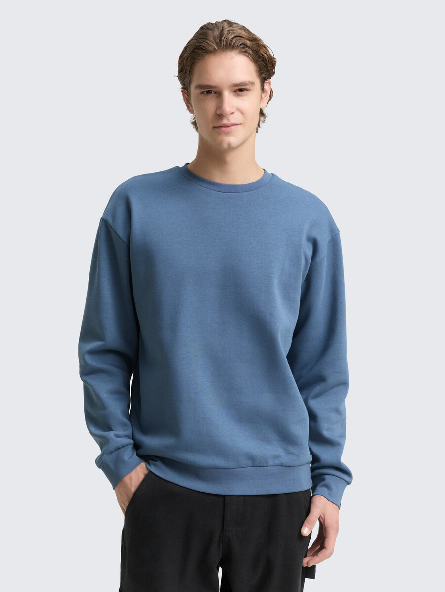 sweatshirt mit logo-aufnäher