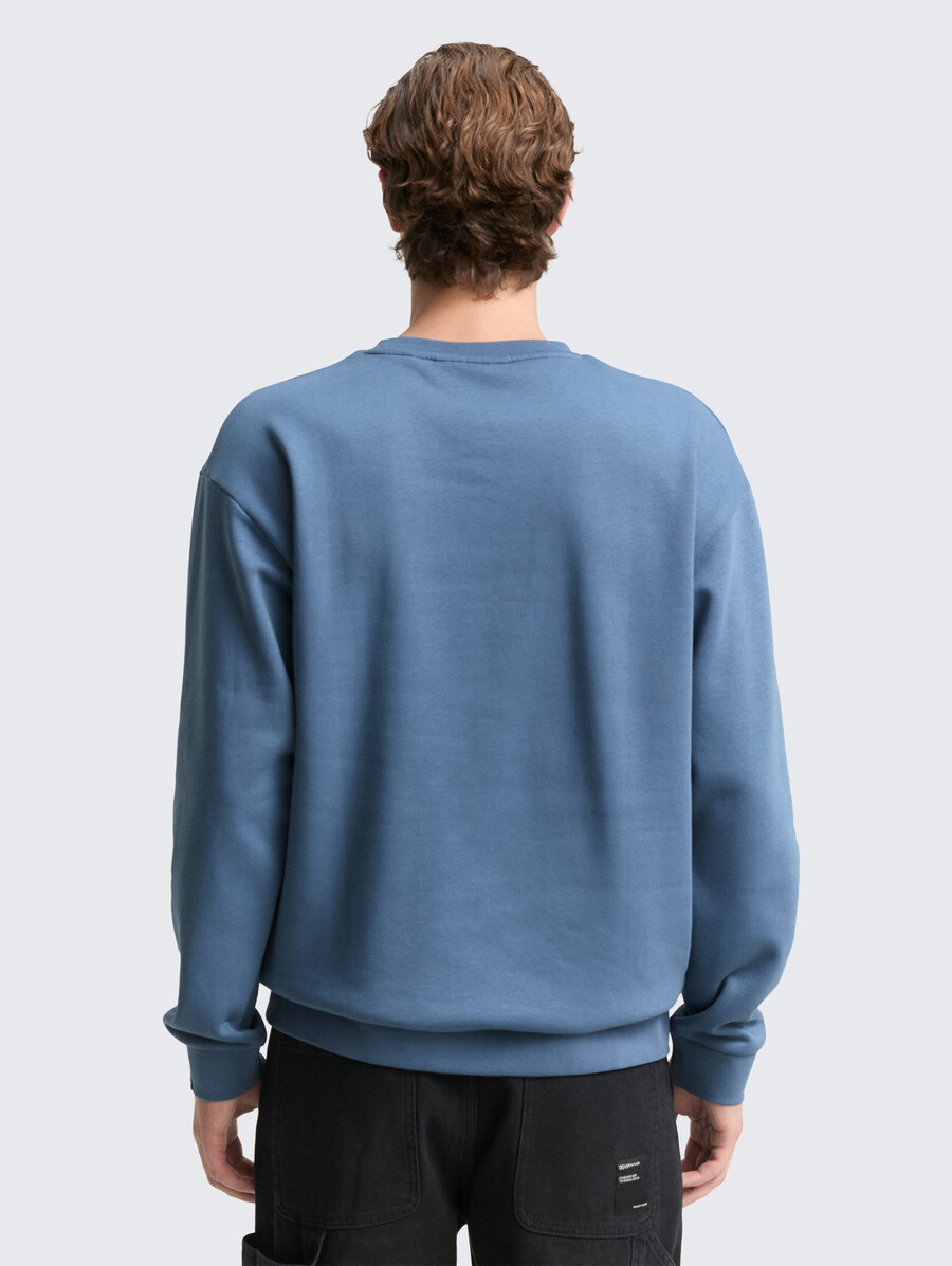 sweatshirt mit logo-aufnäher