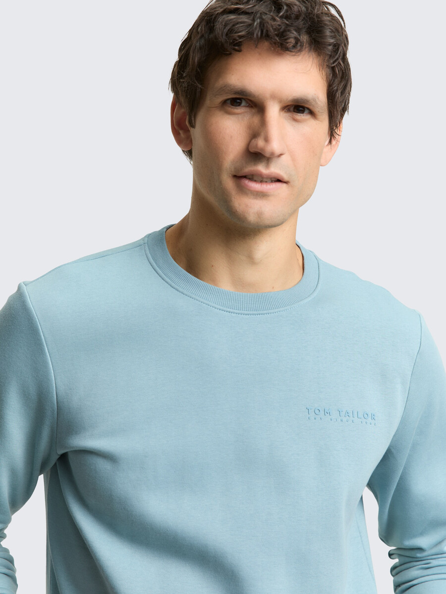 sweatshirt mit rundhalsausschnitt