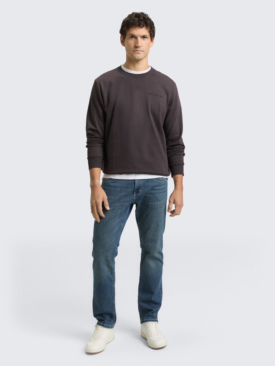 sweatshirt mit rundhalsausschnitt