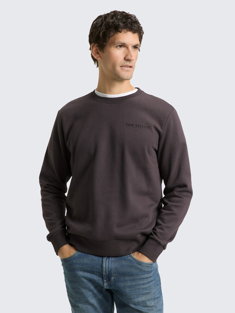 sweatshirt mit rundhalsausschnitt