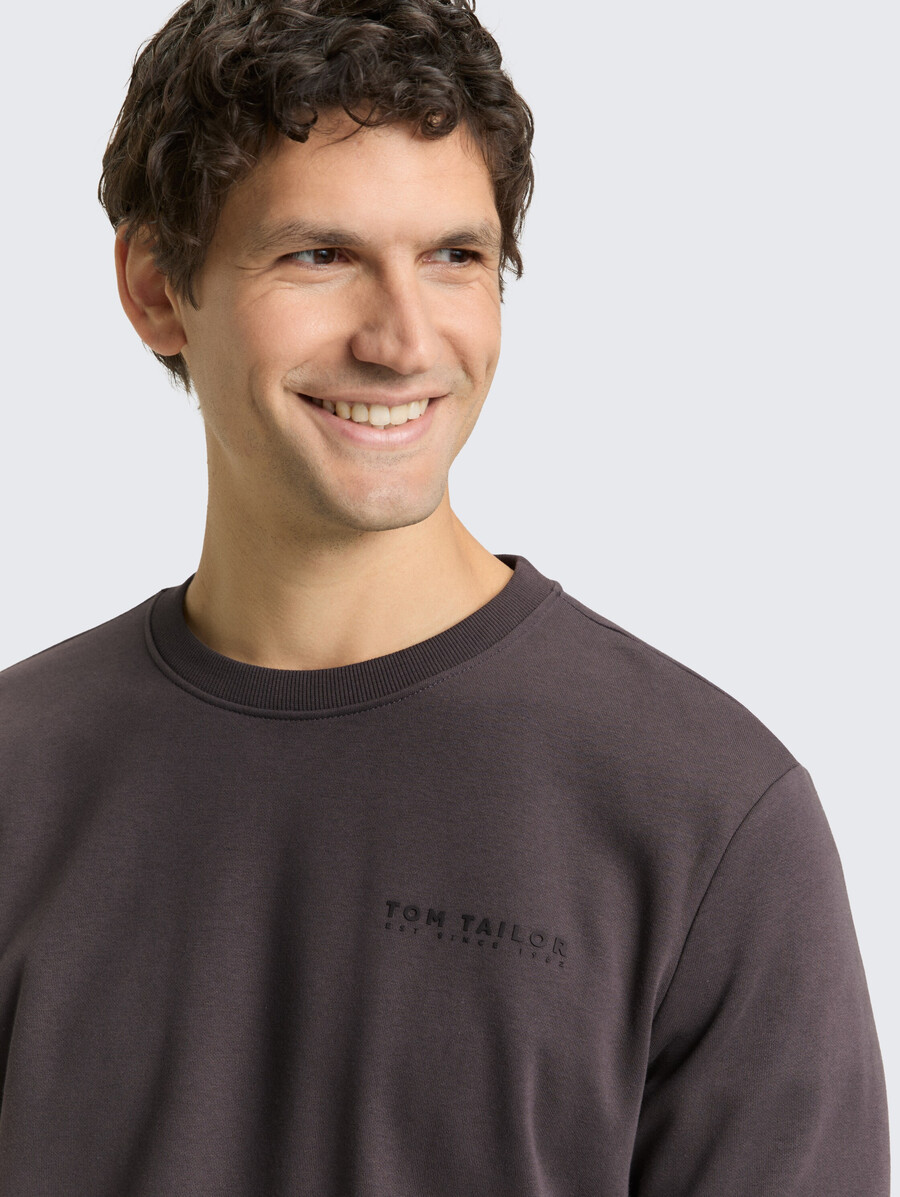 sweatshirt mit rundhalsausschnitt