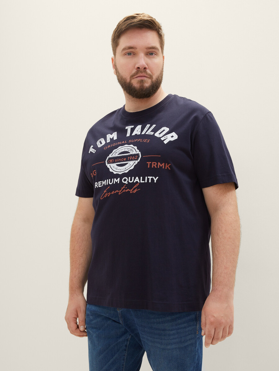 plus size - t-shirt mit logodruck