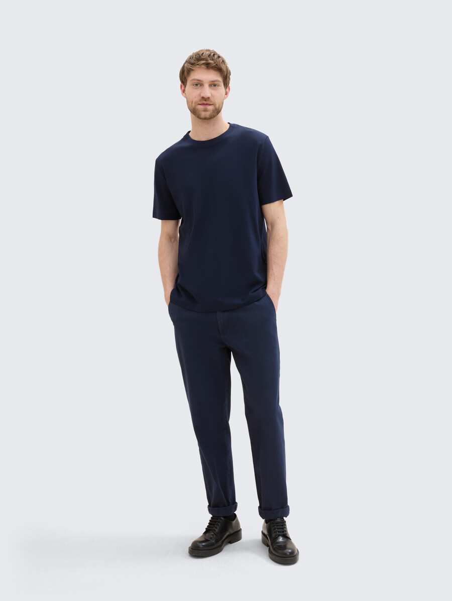 t-shirt mit piqué-struktur