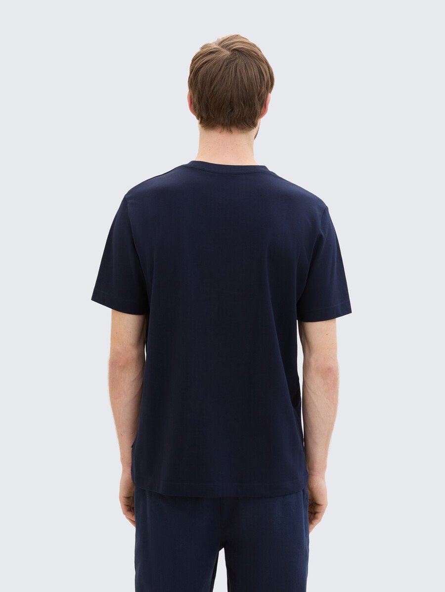t-shirt mit piqué-struktur