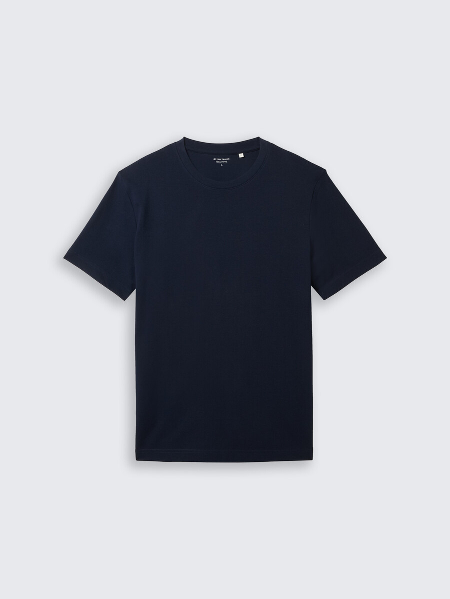 t-shirt mit piqué-struktur
