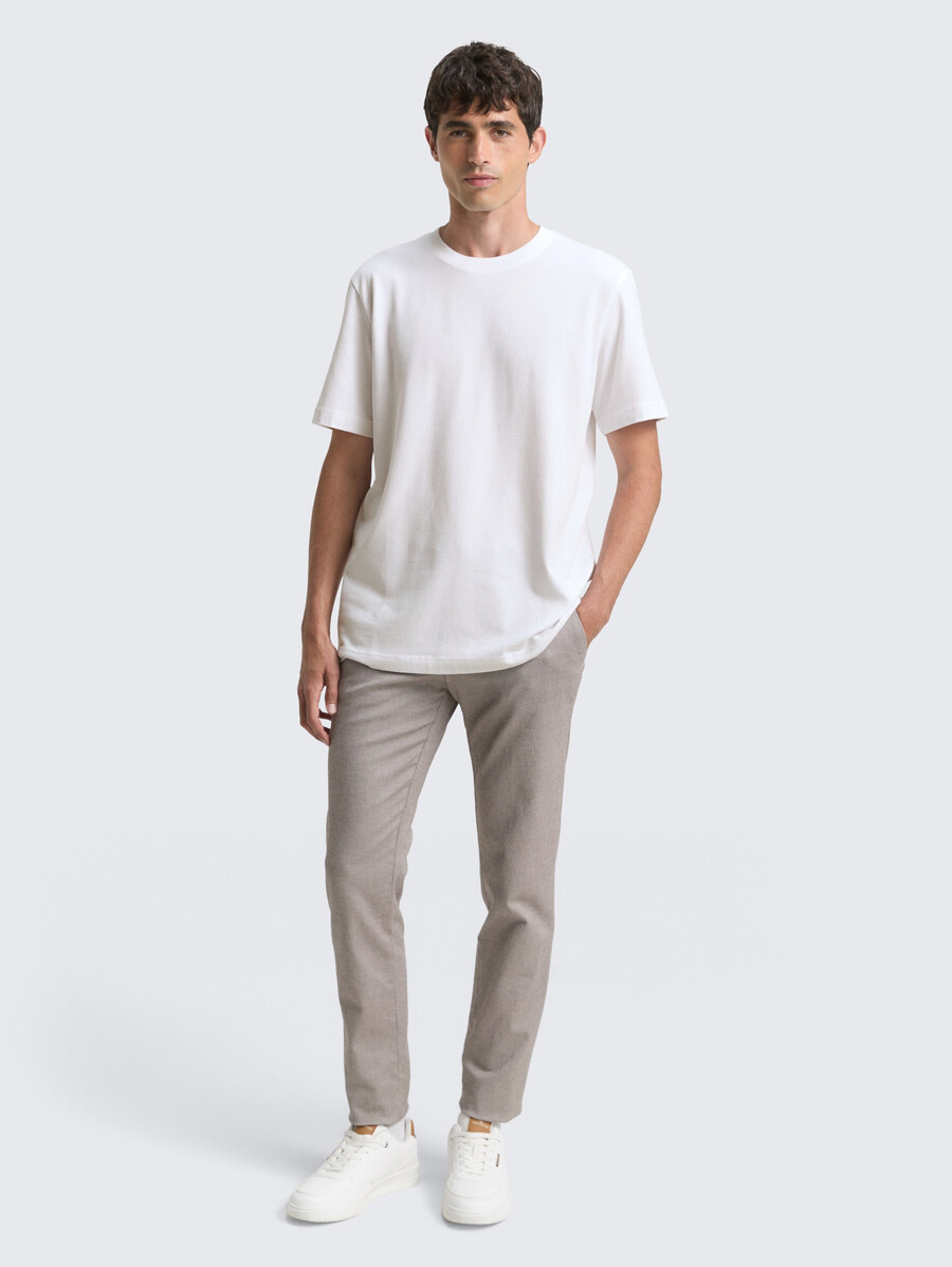 t-shirt mit piqué-struktur