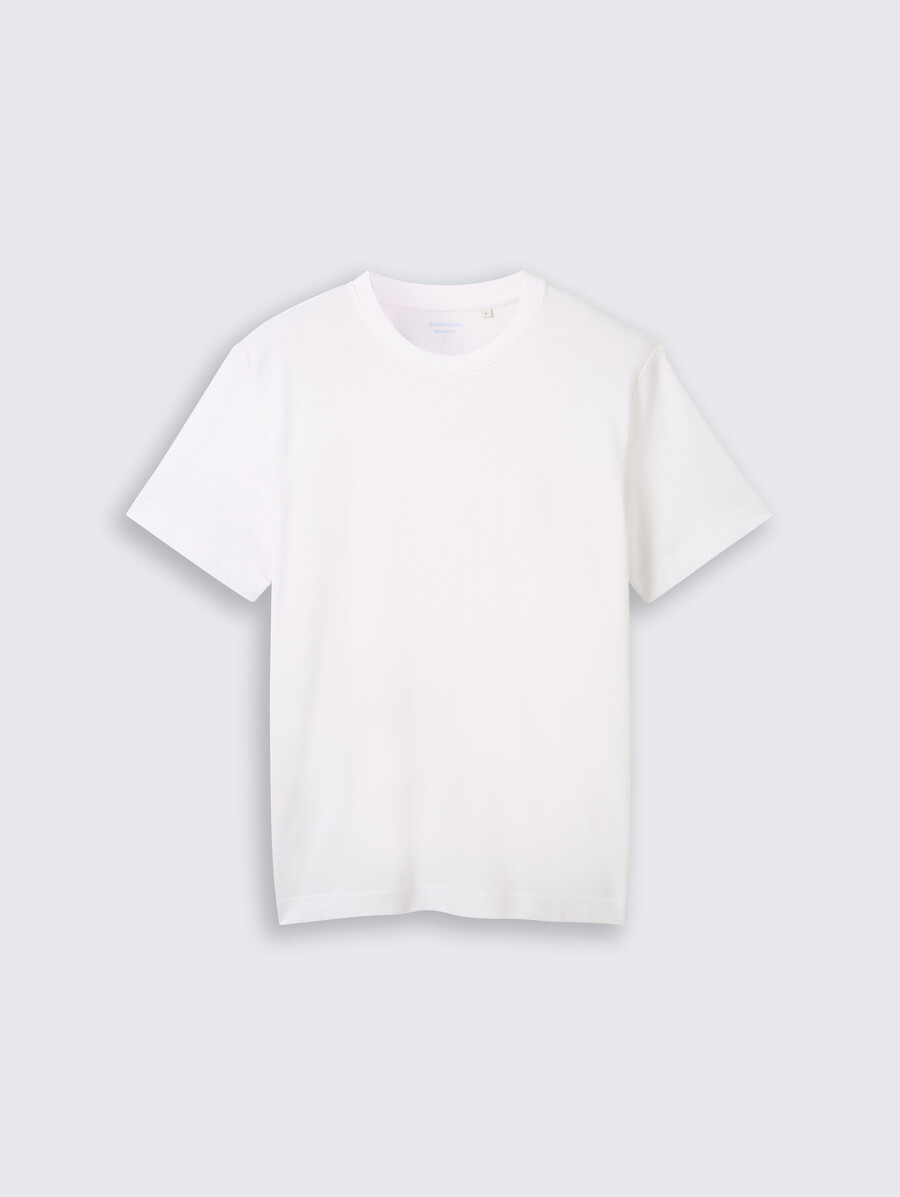 t-shirt mit piqué-struktur