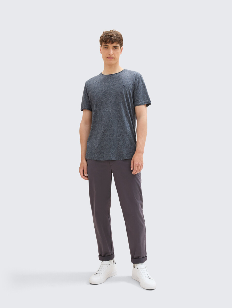 t-shirt im melange-look