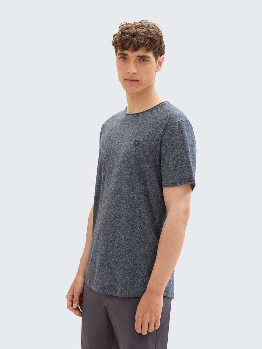 t-shirt im melange-look