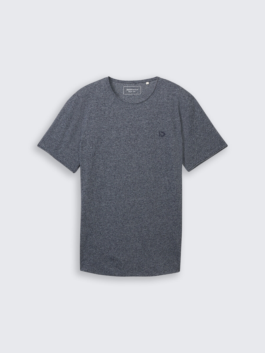 t-shirt im melange-look